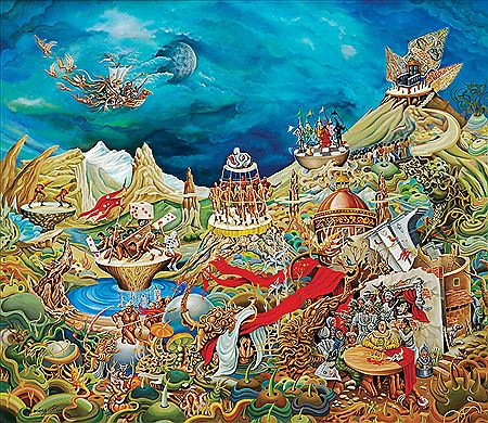 Gonjang-ganjing 2002 (Theatre of Chaos) by Hening Purnamawati - Auction record, sale price, and art valuation. Compare with similar artists and explore comparable artworks.