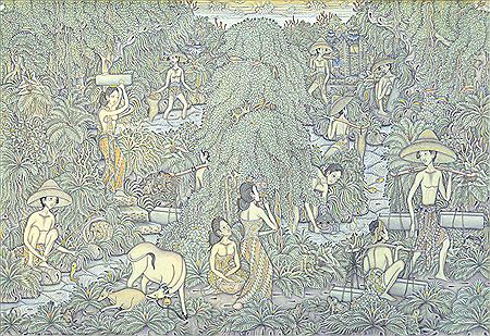 Kehidupan di Bali by I Ketut Kebut - Auction record, sale price, and art valuation. Compare with similar artists and explore comparable artworks.