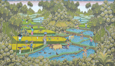 Bekerja di Sawah 2000 by I Nyoman Tjakra - Auction record, sale price, and art valuation. Compare with similar artists and explore comparable artworks.