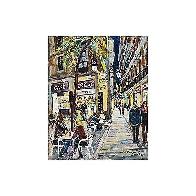 Café check. Plaza del Bonsuccés. Barcelona. by Miquel Pinyol Sarda - Auction record, sale price, and art valuation. Compare with similar artists and explore comparable artworks.
