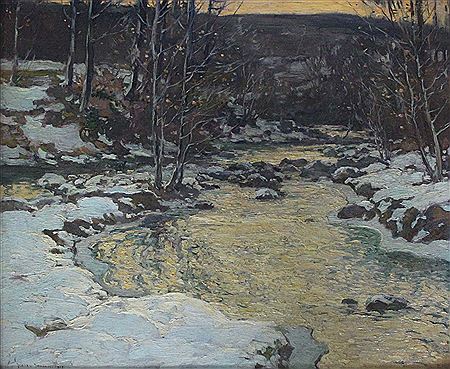 WINTER RIVER IN WENSLEYDALE