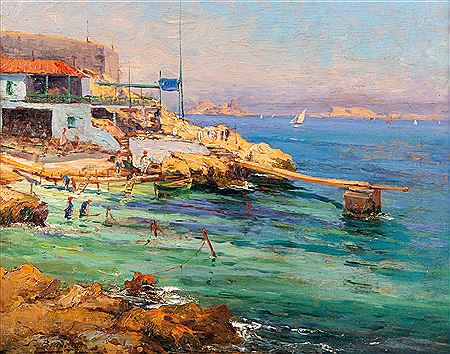 Les bains militaires à Marseille by Jules Brunetaut - Auction record, sale price, and art valuation. Compare with similar artists and explore comparable artworks.