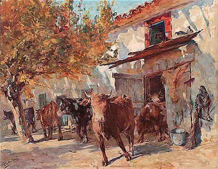 Sample artwork by Joseph Milon (1868 - 1947), known for painting - View similar artists and auction records