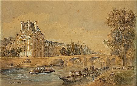 View of the Louvre and the Seine