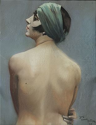 Nu de dos au turban