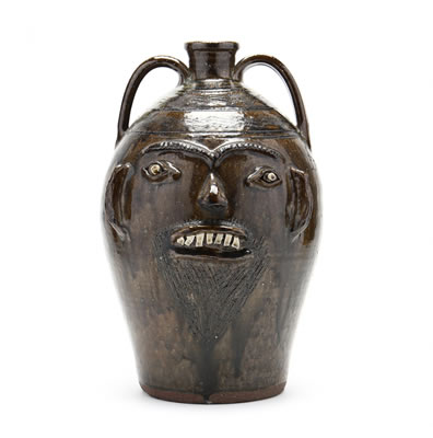 Sample artwork by Charles Lisk (Born 1952), known for folk art pottery - View similar artists and auction records