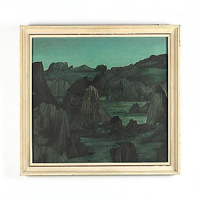 Grüne Mondlandschaft