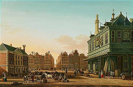 Dam Square in Amsterdam with the Waag