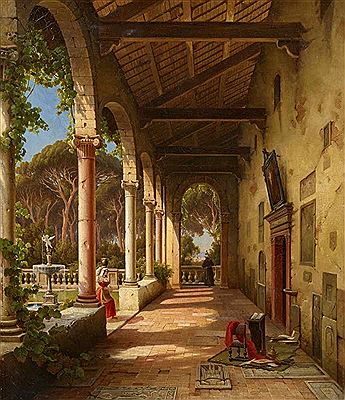 View into the Loggia of an Italian Villa (possibly in Frascati)