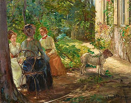 The Little Chat (Garden Scene)