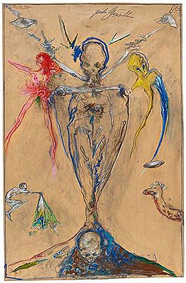 Die rote Tödin by Gunter Brus - Auction record, sale price, and art valuation. Compare with similar artists and explore comparable artworks.