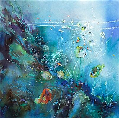 Untitled / Under the Sea by Rafael Cusi - Auction record, sale price, and art valuation. Compare with similar artists and explore comparable artworks.