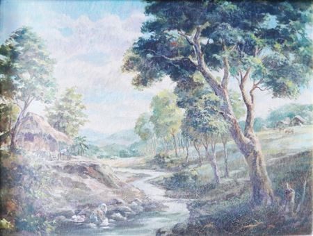 River Scene 1 by Edgardo Sarmiento - Auction record, sale price, and art valuation. Compare with similar artists and explore comparable artworks.