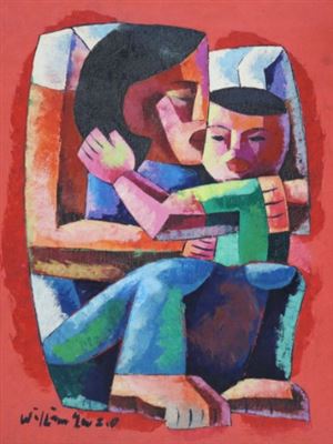 Mother and Child by William Sayman Yu - Auction record, sale price, and art valuation. Compare with similar artists and explore comparable artworks.