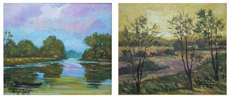 "a.) Sunrise b.) Sunset" by Art Zamora - Auction record, sale price, and art valuation. Compare with similar artists and explore comparable artworks.