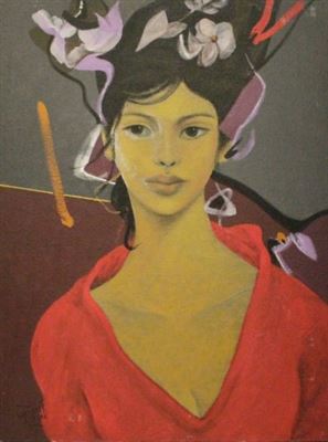 Portrait of a Lady by Hermes Alegre - Auction record, sale price, and art valuation. Compare with similar artists and explore comparable artworks.