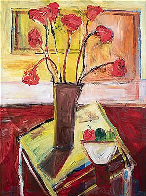 Still life with vase of poppies by Juan Guzman-Maldonado - Auction record, sale price, and art valuation. Compare with similar artists and explore comparable artworks.