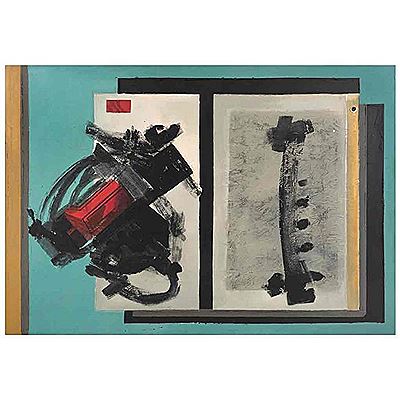 Composición sobre fondo verde by Fernando Garcia Ponce - Auction record, sale price, and art valuation. Compare with similar artists and explore comparable artworks.