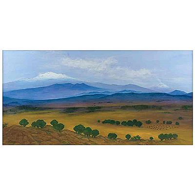 Valley landscape by Luis Nishizawa - Auction record, sale price, and art valuation. Compare with similar artists and explore comparable artworks.