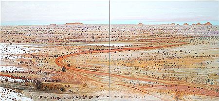 Desert Track & Remnant Range (diptych) by Clem Millward - Auction record, sale price, and art valuation. Compare with similar artists and explore comparable artworks.