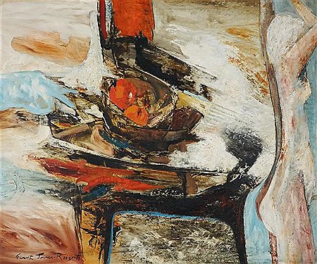 Untitled (Studio Scene with Still Life and Standing Nude)