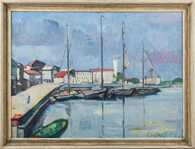 The port of Swinoujscie in the sunshine.