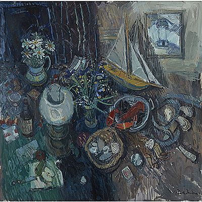 STILL LIFE ON A SCOTS ISLE by Donald Manson - Auction record, sale price, and art valuation. Compare with similar artists and explore comparable artworks.