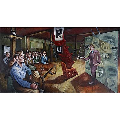 Sample artwork by Steven Campbell (1953 - 2007), known for figurative expressionist painting - View similar artists and auction records