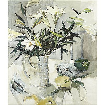 WHITE LILIES by Ethel Walker - Auction record, sale price, and art valuation. Compare with similar artists and explore comparable artworks.