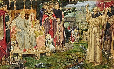 St Augustine preaching to Ethelbert, study for fresco by Henry Albert Payne - Auction record, sale price, and art valuation. Compare with similar artists and explore comparable artworks.