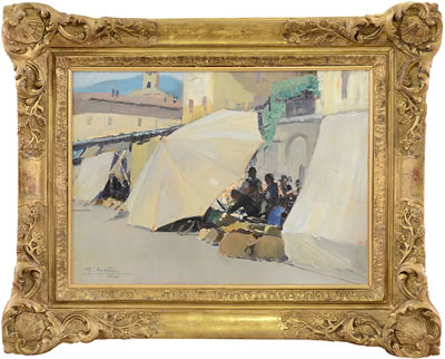 Mercatino a Palermo by Giovanni Lentini - Auction record, sale price, and art valuation. Compare with similar artists and explore comparable artworks.