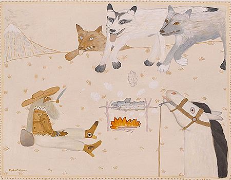 The Kernal Camping with Wolves by Gaylen Capener Hansen - Auction record, sale price, and art valuation. Compare with similar artists and explore comparable artworks.