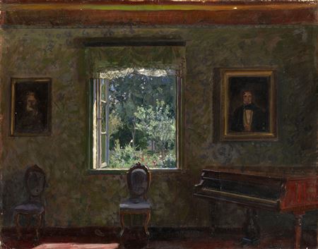 "Manor House Interior, Sunny Day"