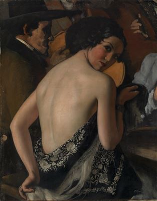 Draped Nude from Behind