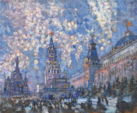 Fireworks in the Red Square