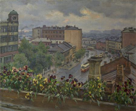 "Krestyanskaya Zastava Square after the Storm, Moscow" by Julia Vasilevna Razumovskaya - Auction record, sale price, and art valuation. Compare with similar artists and explore comparable artworks.