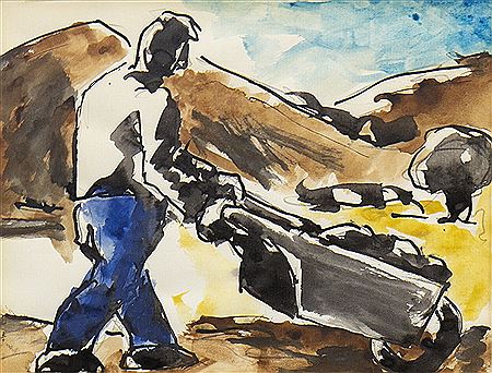 MAN WITH WHEELBARROW
