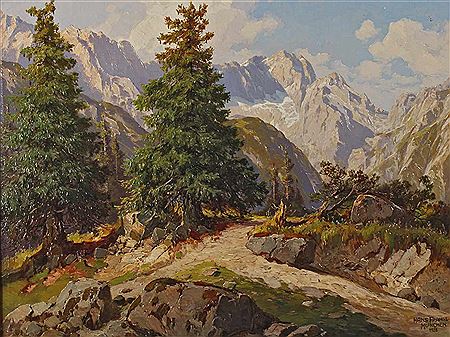 Blick auf Zugspitze und Höllental