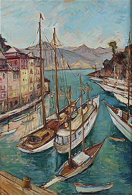 Sample artwork by Rudolf Lunghard (Born 1902), known for painting - View similar artists and auction records