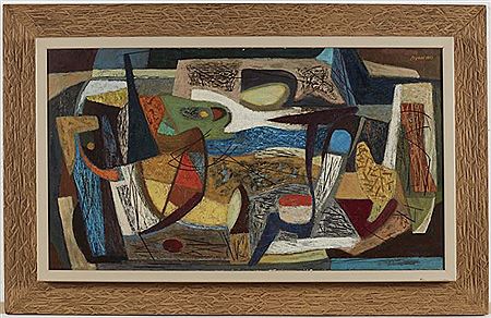 Abstract Still Life by John Teyrel - Auction record, sale price, and art valuation. Compare with similar artists and explore comparable artworks.