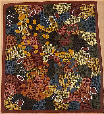 Sample artwork by Barbara Long Kngwarreye (Born c. 1958), known for aboriginal painting - View similar artists and auction records