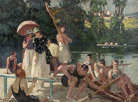 Partie de cannots sur la Marne