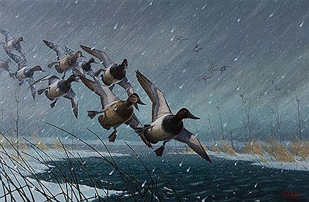 Late Canvasbacks by Leslie C Kouba - Auction record, sale price, and art valuation. Compare with similar artists and explore comparable artworks.