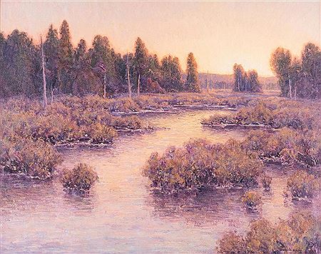 "Willow Flats, Wyoming" by James Poulson - Auction record, sale price, and art valuation. Compare with similar artists and explore comparable artworks.