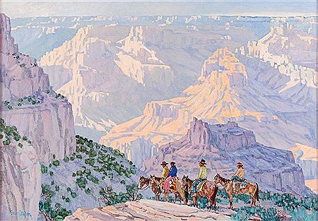 Sample artwork by Ross Stefan (1934 - 1999), known for landscape, figure, horse, genre - View similar artists and auction records