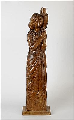 The water carrier wood sculpture