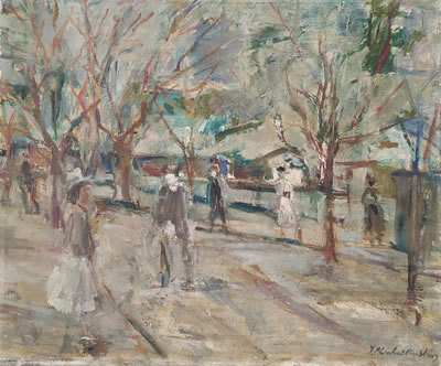 Boulevard by Issai Kulvianski - Auction record, sale price, and art valuation. Compare with similar artists and explore comparable artworks.