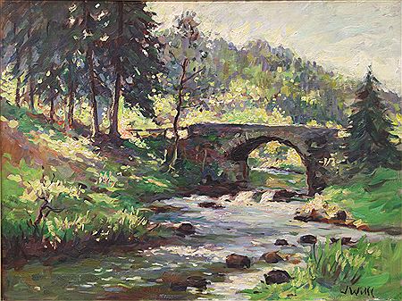 Paysage au pont.