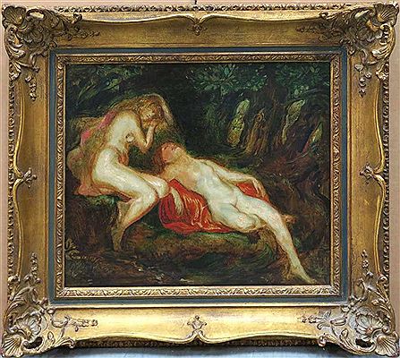 Zwei Nymphen im Wald