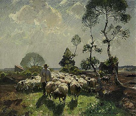 Sample artwork by Arnold Moeller (1886 - 1963), known for painting, calligraphy, teaching - View similar artists and auction records